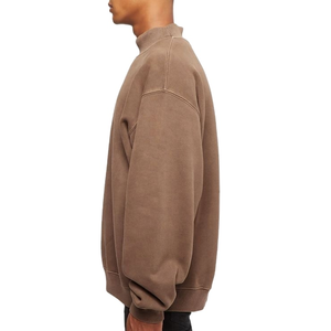 Sweat à capuche surdimensionné lourd 380GSM personnalisé Vintage Boxy Fit lavage à l'acide unisexe col montant sweat-shirt - Product Image 2