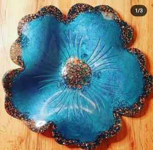 Cuenco de resina azul profundo pulido cuenco para servir de India a la venta a granel cuencos de ensalada de estilo americano de lujo - Product Image 2