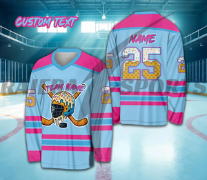 Uniformes de hockey sobre hielo transpirables personalizados al por mayor de fábrica de calidad superior 2025, conjunto de diseño personalizado, nombre del equipo y todo - Product Image 3