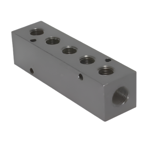 Bloques de distribución neumática hidráulica mecanizada CNC colectores rectangulares de prototipado rápido personalizados para aplicaciones industriales - Product Image 5