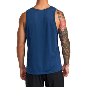 Camisetas sin mangas de punto transpirables de talla grande para hombre, estilo informal de secado rápido con decoración bordada, mejora el rendimiento atlético - Product Image 2