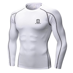 Custom Sublimated <b>Printed</b> Unisex Compression MMA Rash Guard Breathable Spandex/Polyester Full Sleeve OEM Design for Water Sports - Product Image 6
