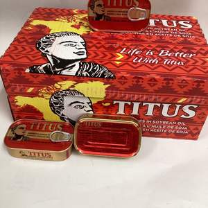 Sardines en conserve de qualité supérieure en gros, en saumure, saveur sauce tomate et aileron, 24 boîtes/carton DE - Product Image 6