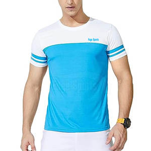 Logo personnalisé imprimé hommes Fitness t-shirt bas quantité minimale de commande Fitness porter tissu doux hommes ajusté t-shirt - Product Image 1