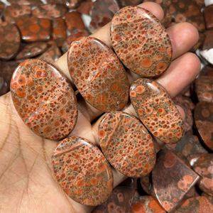 Deslumbrante calidad superior 100% Natural Poppy Jasper cabujón piedra preciosa suelta Poppy Jasper para hacer anillo colgante de joyería - Product Image 1