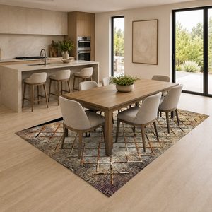 <b>RUGS</b> DEPOT LXDP-0826 Wholesale Beige Brown Modern Vintage Digital Printed Machine Washable Chenille Area <b>Rug</b> <b>Non</b> <b>Slip</b> - Product Image 4
