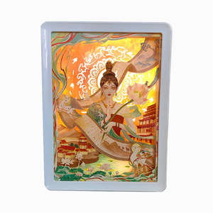 Light Jewelry Box Manufacturers Wholesale Festive Gift Light and Shadow <b>Paper</b> Carved Home With 3D Atmosphere Lights - Product Image 4