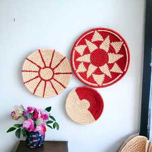 Best Price Handwoven Wicker Eco-Friendly Natural Sabai Grass Wall Decor <b>Basket</b> for Home Wall Decor - Product Image 3