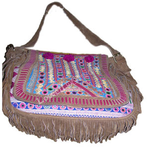 Sac ethnique grande capacité pour femmes embellissements de miroir fil coloré fermeture éclair de travail pour événements culturels tenues traditionnelles - Product Image 2