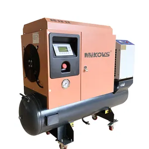 mikovs Industrial air compressor Integrated 3.7KW/5HP Screw air Compressor with Tank and Dryer with Inverter