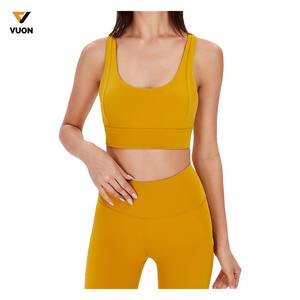 Sujetador de Yoga para entrenamiento de gimnasia de alto soporte para mujer, Sujetador deportivo suave transpirable con logotipo personalizado, Sujetador deportivo Sexy para mujer recién llegado - Product Image 5
