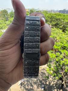 Reloj de Lujo para Hombre con Diamantes Moissanite, Completamente Engastado, con Esfera Mecánica con Incrustaciones de Diamantes D VVS, Pasa el Test de Diamantes - Product Image 6