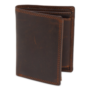 Cartera de cuero amigable para viajes con ranura para pasaporte Cartera de cuero construida para viajes globales Cartera de cuero para hombres confiable - Product Image 1
