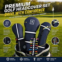 Couvre-chef hybride de fairway de pilote de balle de maintien en pu étanche de haute qualité OEM, couvre-chef de golf de club en bois personnalisé en gros d'usine
