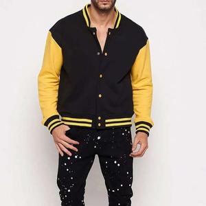 Chaqueta universitaria de béisbol universitario de alta calidad para hombre, diseño personalizado frontal con cuello levantado para uso diario - Product Image 5