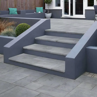 Escaliers d'extérieur en ardoise naturelle au design moderne Marches d'escalier en pierre Plaques de marches de jardin durables pour l'aménagement paysager Antiacide pour villas