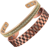 Tresse artisanale 99.99% pur cuivre magnétique contrôle du sang bracelets réglable minimaliste fil de cuivre Bracelets Pour Femme femmes