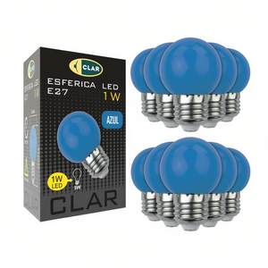 Ampoule LED sphérique bleue E27 1W 230V - Product Image 2