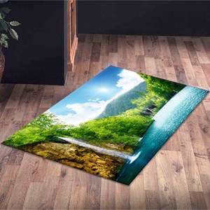 Tapis Cascade dans la Forêt Profonde, Tapis de Décoration Intérieure, Tapis Vue Forêt, Tapis Doux à Poils Longs - Product Image 5