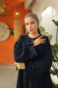 Kaftan ลูกปัดหินทำมือสำหรับผู้หญิงมุสลิมแบบดั้งเดิมมีสีสันสวยงามทันสมัยดีไซน์ใหม่ผ้าไนลอนแขนยาว - Product Image 4