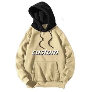 Sweat à capuche unisexe surdimensionné et épais, logo personnalisé, polaire épais, pull pour homme, streetwear, 100% coton, hiver, impression numérique unie - Product Image 5