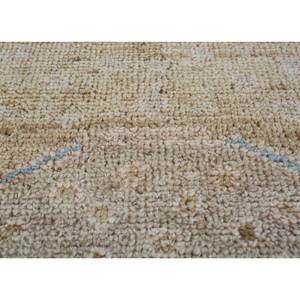 Tapis en laine noué à la main Erbe Green, grand format 9x12, motif médaillon rectangulaire abstrait, pour la maison, le couloir, l'entrée, le bureau - Product Image 3