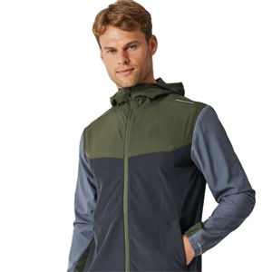 Veste coupe-vent d'extérieur pour hommes de marque personnalisée veste coupe-vent légère à capuche en tissu écologique imperméable pour l'hiver - Product Image 1