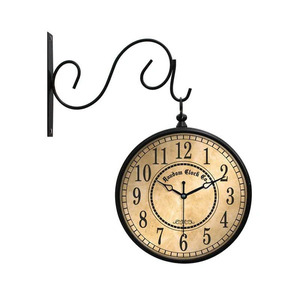 Double Faced Vintage Station Timepiece Timeless Double-Sided Station Clock Vintage Design - Product Image 1