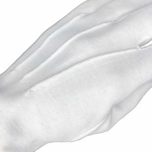 Guantes Masónicos de Alta Calidad, Blancos, de Algodón, Bordados a Mano, con Puño de Presión - Product Image 4