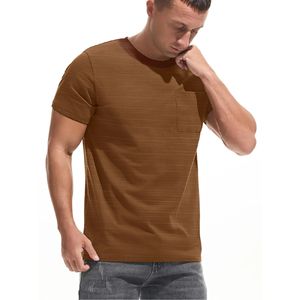 T-shirts d'été pour hommes de haute qualité Style Vintage 100% coton biologique bas quantité minimale de commande en gros 180 grammes Design T-Shirt - Product Image 3
