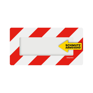 LongLife Trasparente - Finestra per Pavimento Resistente allo Sporco, autoadesiva 1/2 DIN A4, Rosso/Bianco, 10 pz. / Confezione. - Product Image 1