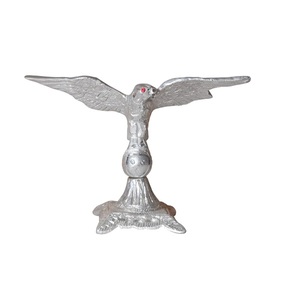 Silver Colored Deer <b>Statue</b> Elegant Engraved Metal Sculpture Decorative Showpiece for Home Office Living Room Interior Decoration - Product Image 3