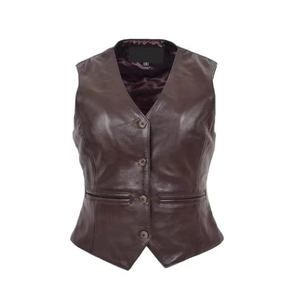 Chaleco de Lona de Algodón Moderno para Mujer, Personalizable, Estilo Vintage, Impermeable, Cortavientos, Chaqueta de Motociclista con Rayas y Remaches - Product Image 1