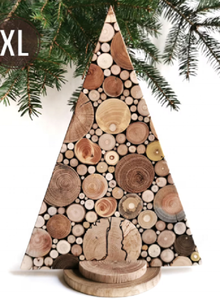 เครื่องประดับต้นคริสต์มาสไม้ทำมือสไตล์ชนบท เป็นมิตรกับสิ่งแวดล้อม แกะสลักลายตกแต่งเทศกาล รูปทรงต้นไม้สไตล์มาสคอต สำหรับตกแต่งบ้าน - Product Image 4