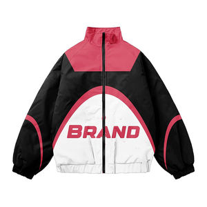 Chaqueta Deportiva Premium Cortavientos, Tejido de Poliéster de Alta Densidad 145 GSM, Acabado Liso, Paneles Curvos en Contraste, Logotipo Personalizado - Product Image 1