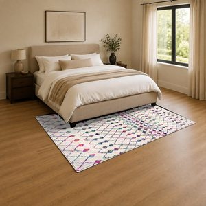 Alfombra de Chenilla Lavable a Máquina con Estampado Digital Tradicional Anatolia en Gris Plateado, Antideslizante, Modelo LXDP-0111 de RUGS DEPOT, Venta al Por Mayor - Product Image 3