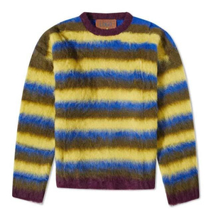 Pulls pour hommes à manches longues de bonne qualité, design à rayures, haute performance, ourlet et poignets côtelés, hauts de pull à manches longues - Product Image 2