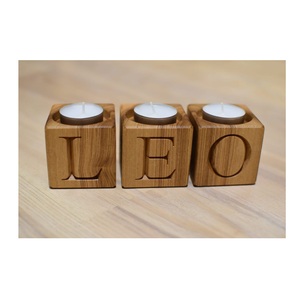 Portavelas de madera de pino de tamaño personalizado, nuevo aspecto para fiesta en casa, decoración de oficina, acabado hecho a mano para portavelas de madera T-light - Product Image 4