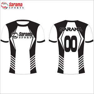 เสื้อยืดพิมพ์ลายแบบซับลิเมชั่นเต็มตัวสำหรับผู้ชาย ผลิตจากโพลีเอสเตอร์ 100% ออกแบบเองได้ พร้อมชื่อทีม โลโก้ และดีไซน์ตามสั่ง - Product Image 6