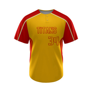 Maillot de baseball personnalisé pour hommes, uniforme d'équipe, tissu de contrôle de l'humidité, logo personnalisé, impression du nom et du numéro du joueur - Product Image 1