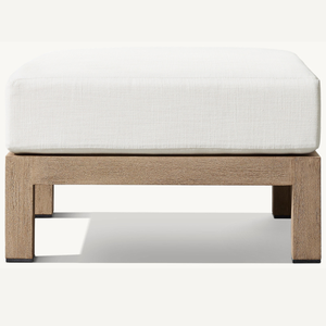 Eco-friendly teak wood ottoman <b>sofa</b> with soft and smooth cushions for comfortable indoor use - Product Image 1