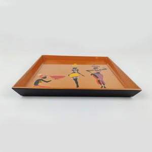 Bandeja de laca pintada a mano, decoración Vintage para el hogar, bandejas lacadas de excelente calidad para diferentes usos - Product Image 3