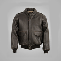 Blouson bombardier robuste à capuche en cuir de mouton, chaud et coupe-vent avec doublure polaire, fermeture éclair robuste, pour homme, style décontracté chic, vêtement d'extérieur hiver