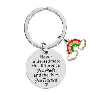 Ne <span class=keywords><strong>sous</strong></span>-estimez jamais la différence porte-clés cadeaux laissant pour les collègues collègue enseignant merci cadeaux porte-clés inspirant - Product Image 5