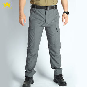 Pantalones para exteriores con piernas desmontables Pantalones impermeables <span class=keywords><strong>de</strong></span> secado rápido para hombre <span class=keywords><strong>de</strong></span> verano con múltiples bolsillos Escalada Senderismo Pesca. - Product Image 5