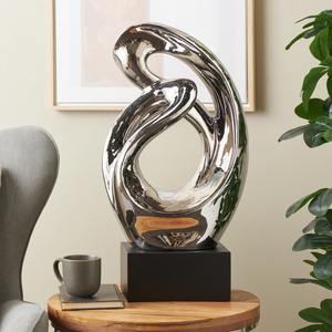 Elegant Silver Metal Table <b>Object</b> Modern <b>Decorative</b> Sculpture Adds Sleek Artistic Flair And Contemporary Charm - Product Image 3
