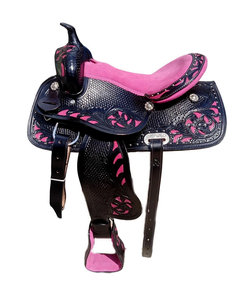Selle Western en cuir véritable de qualité supérieure pour les courses de barils et l'équitation - Product Image 3