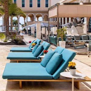 Premium Moderne <span class=keywords><strong>Bambou</strong></span> <span class=keywords><strong>Chaise</strong></span> <span class=keywords><strong>Longue</strong></span> En Plein Air De Luxe Transat Plage Piscine <span class=keywords><strong>Chaise</strong></span> <span class=keywords><strong>Longue</strong></span> pour Villa Hôtel <span class=keywords><strong>Jardin</strong></span> Loisirs Teck Coussin - Product Image 3
