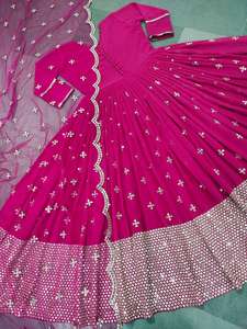 Design Ready Wear <b>Dress</b> Gorgette Wholesale Anarkali Latest Fashion Low Price with Dupatta Jackate Indian <b>Ladies</b> Women - Product Image 5