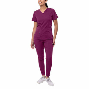 Vêtements médicaux unisexes extensibles à la vente, uniformes d'infirmière, tenue d'hôpital, tissu en toile, couleur et logo personnalisés - Product Image 1